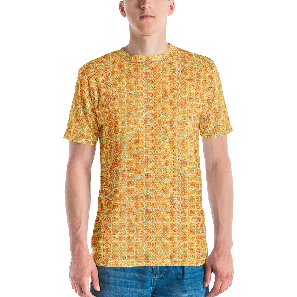 Citrus Mosaic on Men's Crew Neck T-Shirt — Front