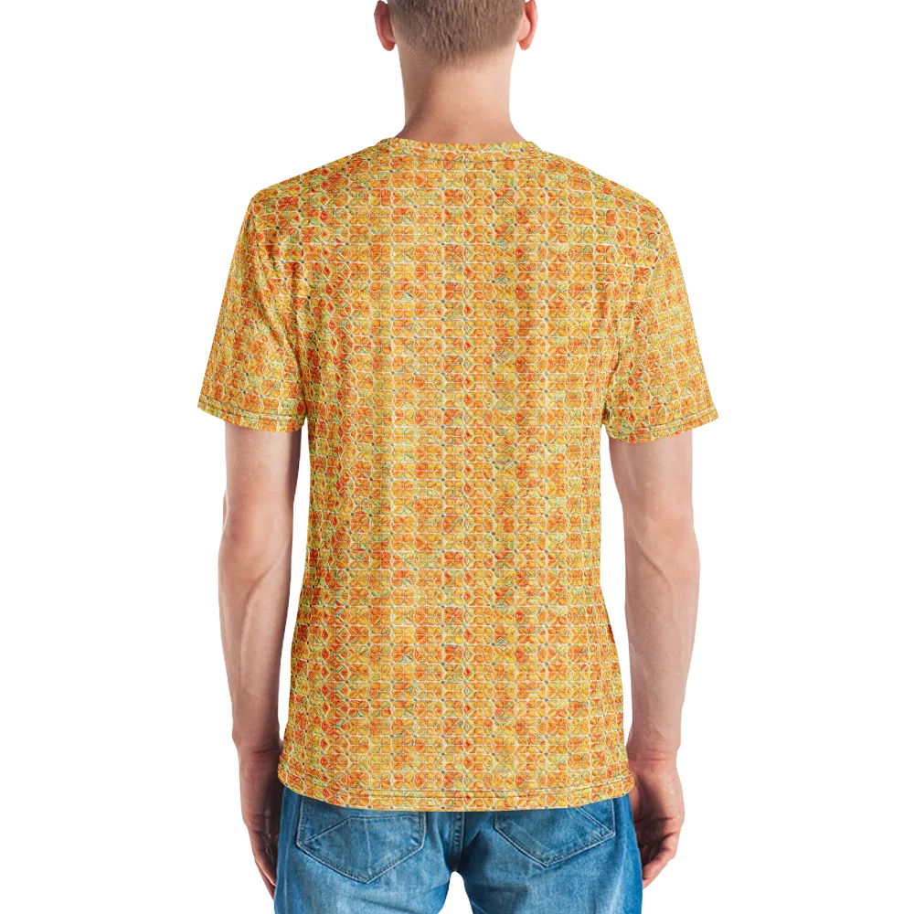 Citrus Mosaic on Men's Crew Neck T-Shirt — Back