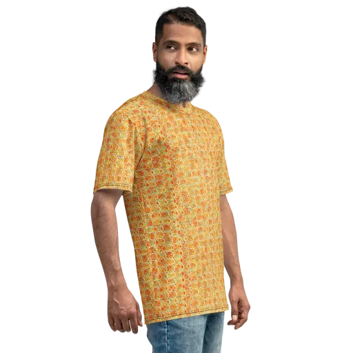 Citrus Mosaic on a Men's Crew Neck T-Shirt