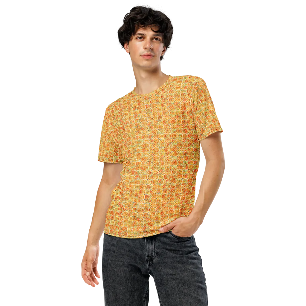 Citrus Mosaic on Men's Crew Neck T-Shirt — Front