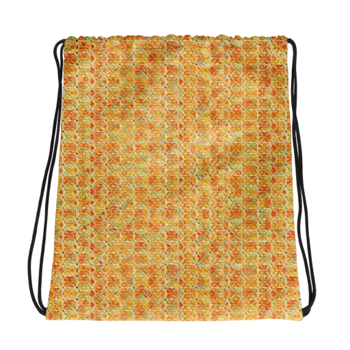 Citrus Mosaic on a Drawstring Bag