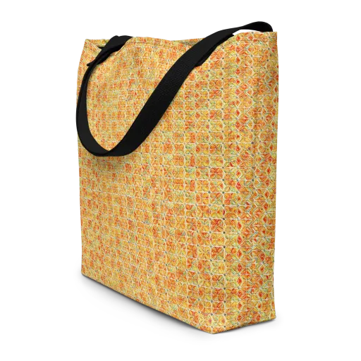 Citrus Mosaic on a Large Tote Bag W/ Pocket