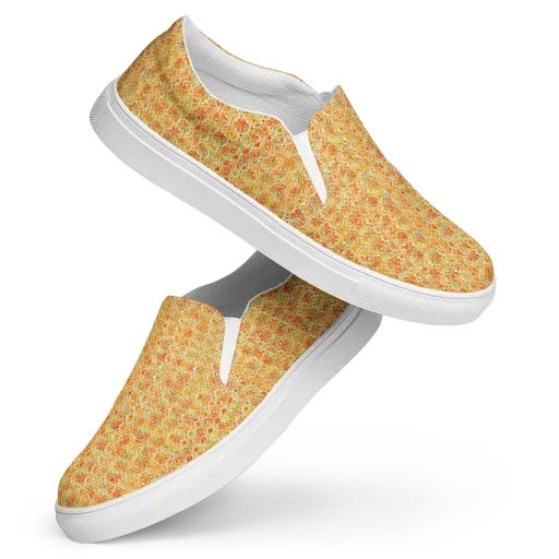 Citrus Mosaic on a Women's Slip-On Canvas Shoes