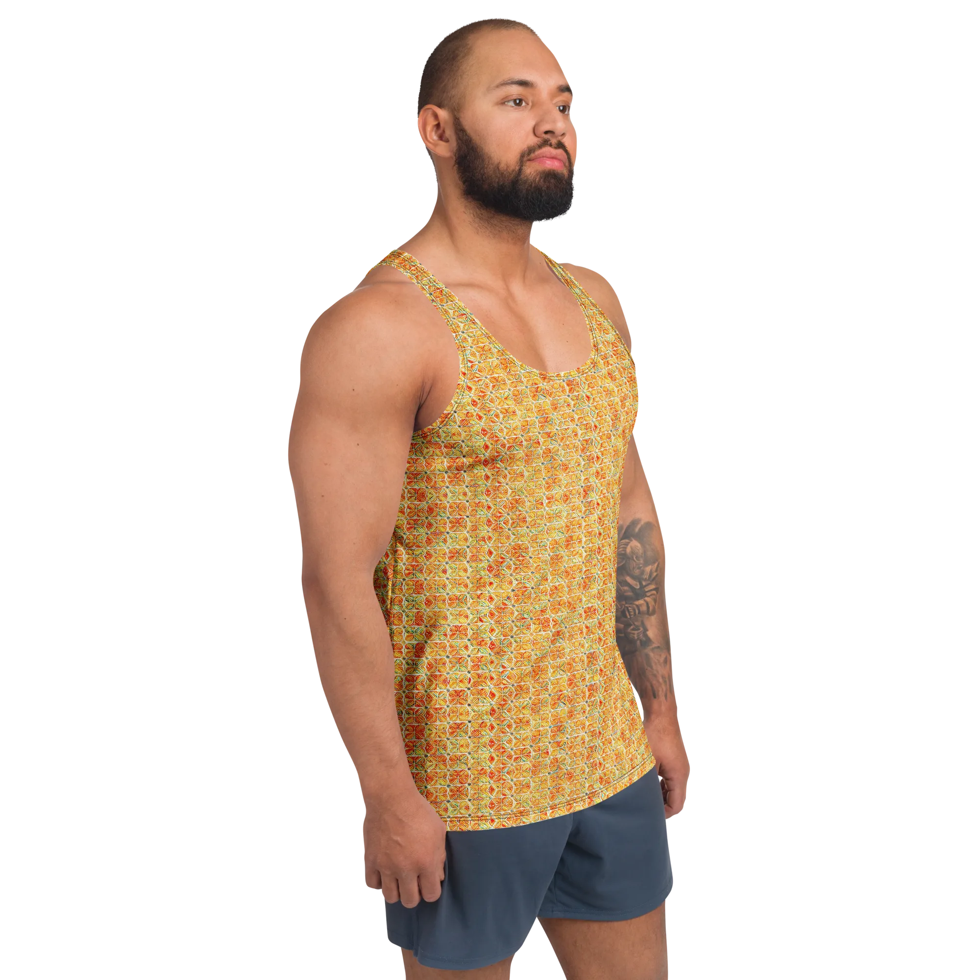 Citrus Mosaic on Men's Tank Top — Right Front