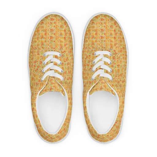 Citrus Mosaic on a Men's Lace-Up Canvas Shoes
