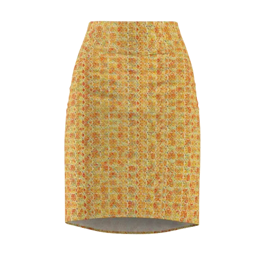 Citrus Mosaic on a Pencil Skirt