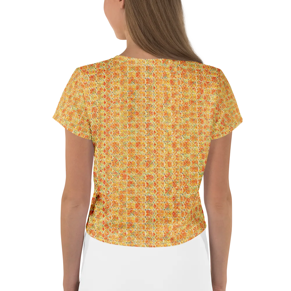 Citrus Mosaic on Crop Tee — Back