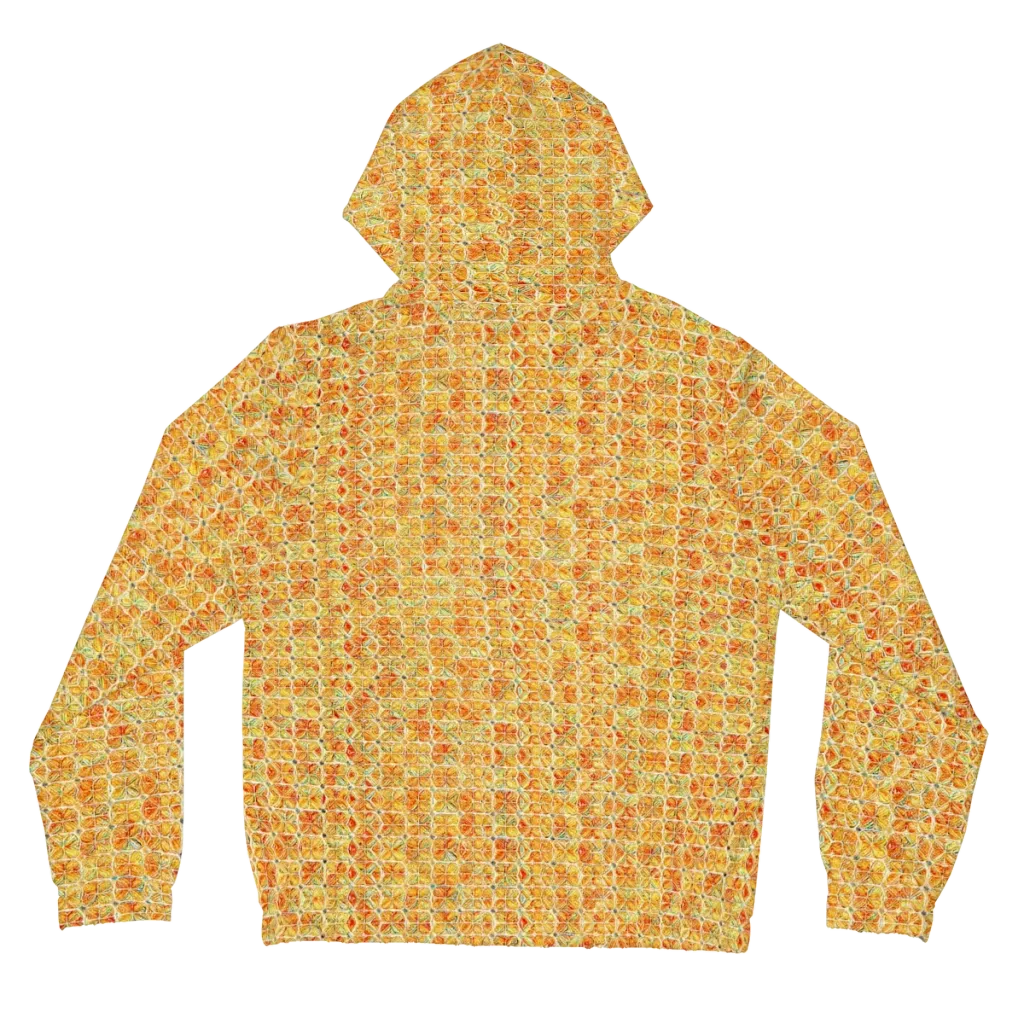 Citrus Mosaic on Women's Full-Zip Hoodie — Back