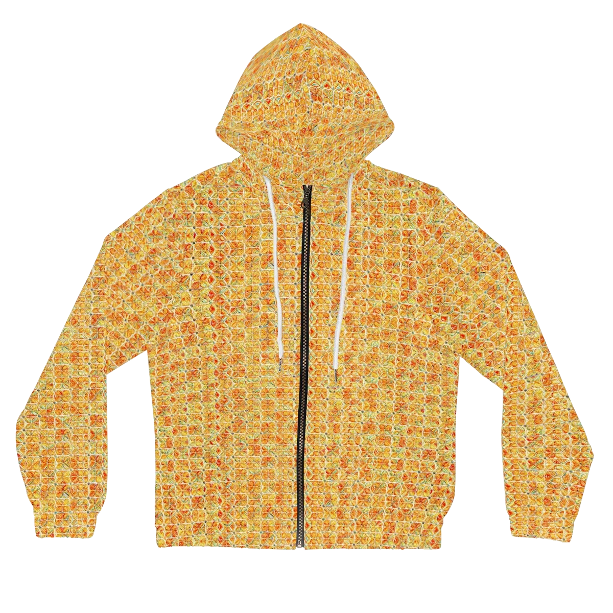 Citrus Mosaic on Women's Full-Zip Hoodie — Front