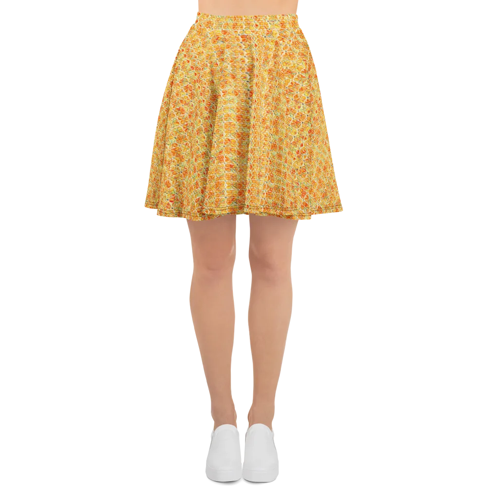 Citrus Mosaic on Skater Skirt — Front
