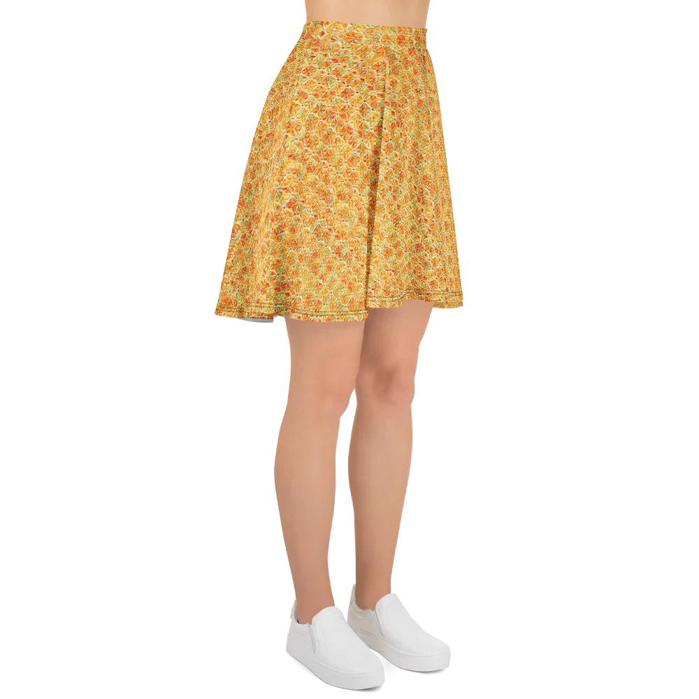 Citrus Mosaic on Skater Skirt — Right