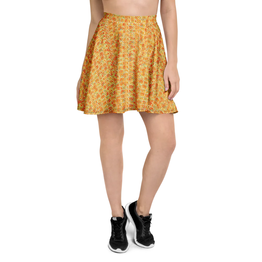 Citrus Mosaic on Skater Skirt — Front