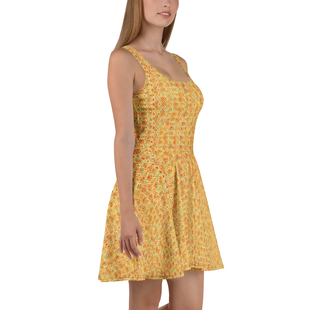 Citrus Mosaic on Skater Dress — Right