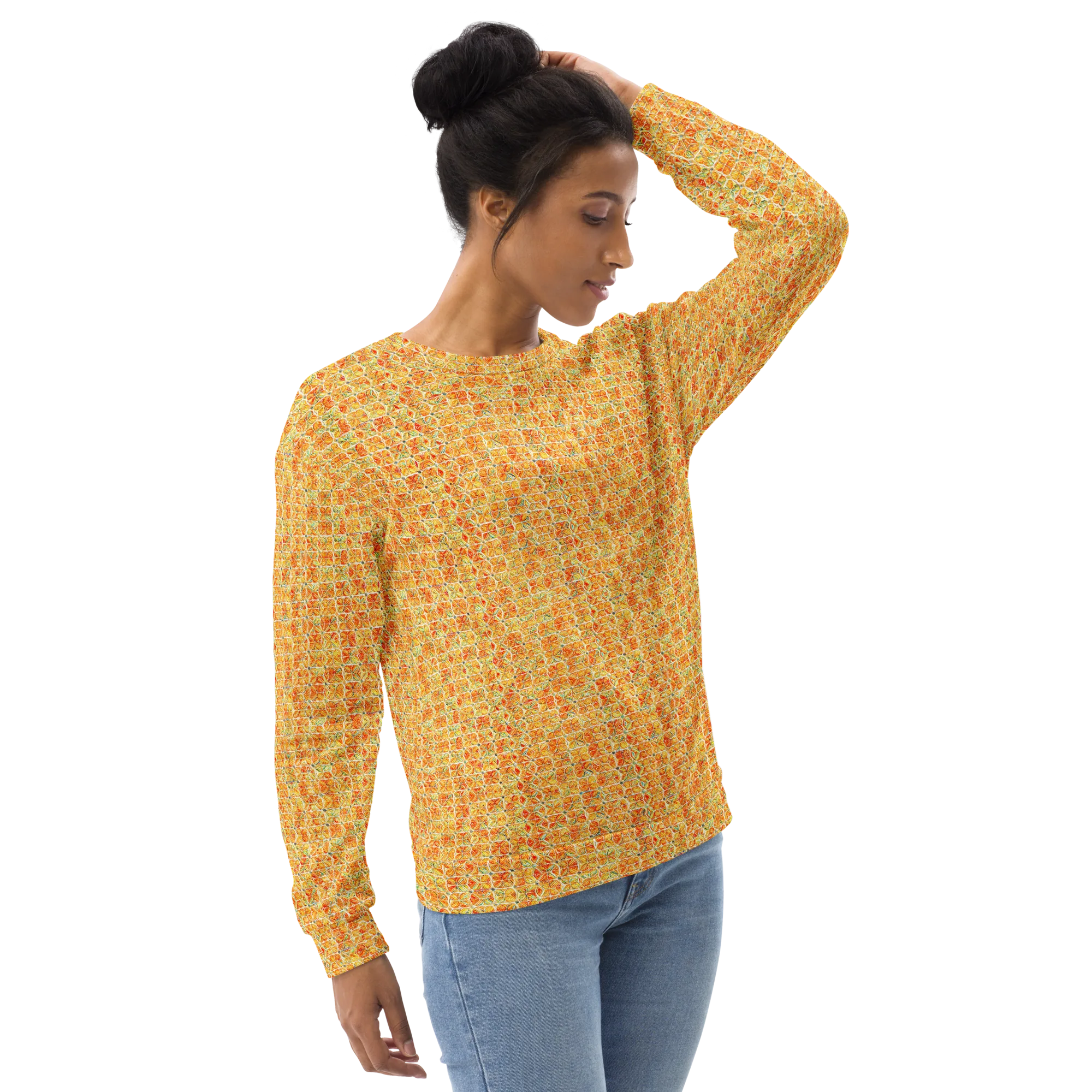 Citrus Mosaic on Sweatshirt — Right Front