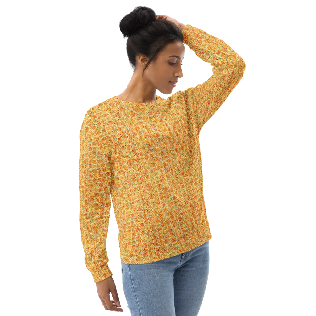 Citrus Mosaic on Sweatshirt — Right Front