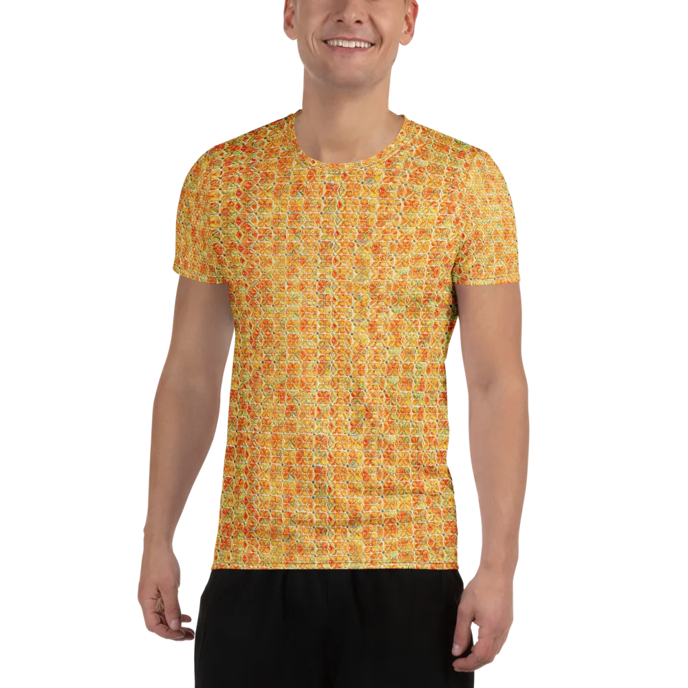 Citrus Mosaic on Men's Athletic T-Shirt — Front