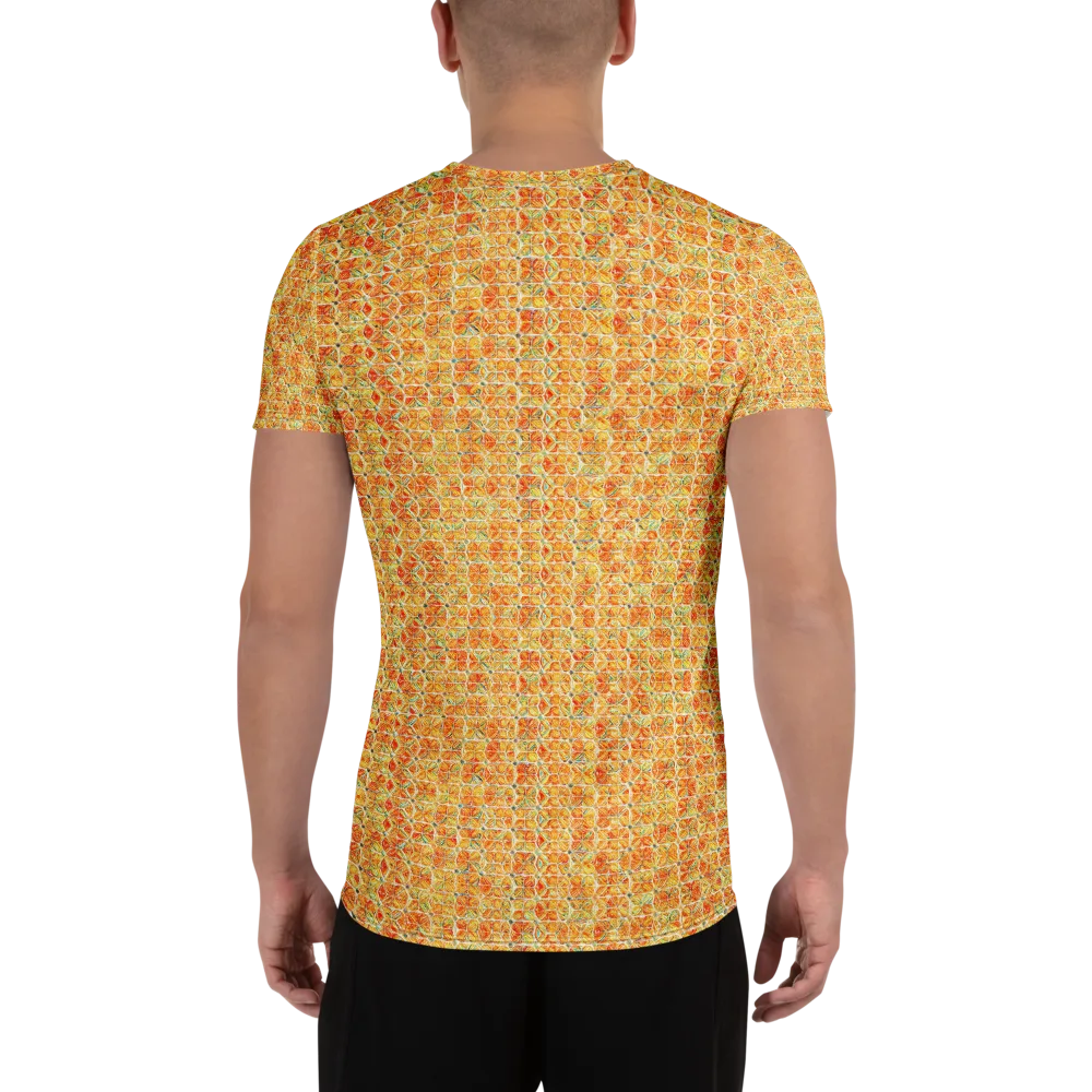 Citrus Mosaic on Men's Athletic T-Shirt — Back