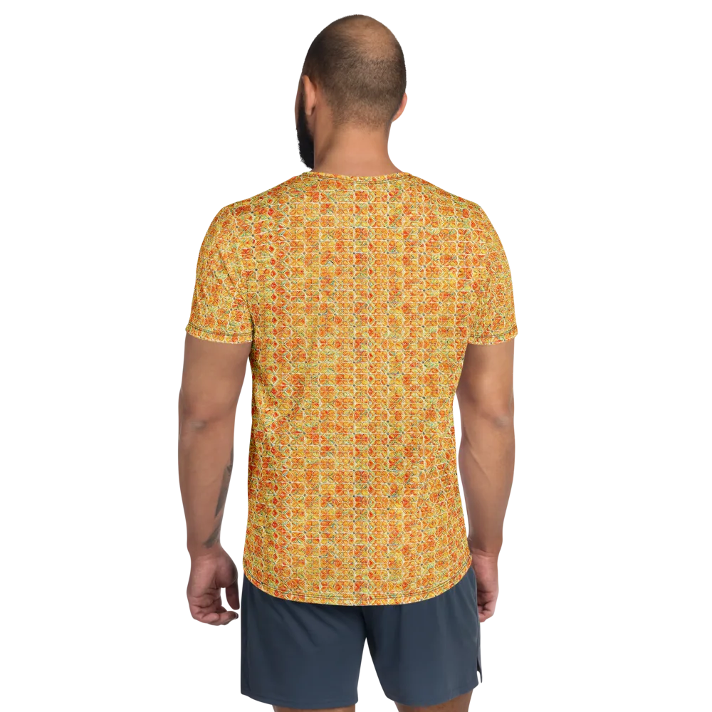 Citrus Mosaic on Men's Athletic T-Shirt — Back