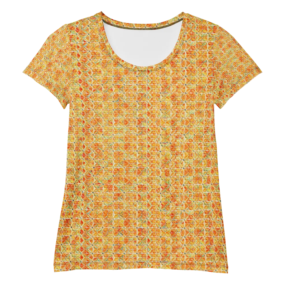 Citrus Mosaic on Women's Athletic T-Shirt — Front