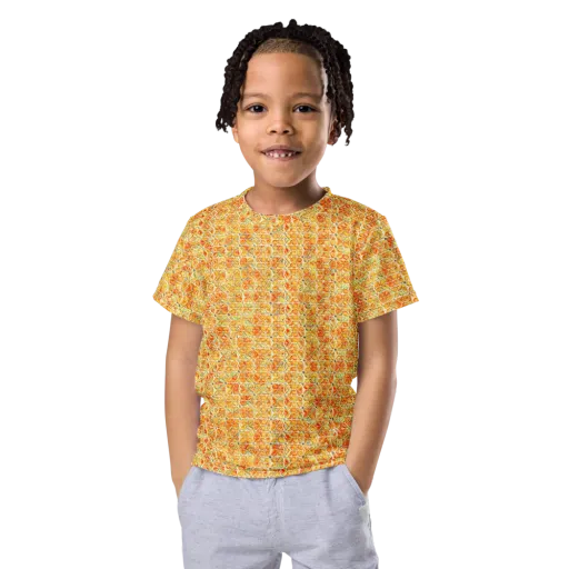 Citrus Mosaic on a Kids Crew Neck T-Shirt