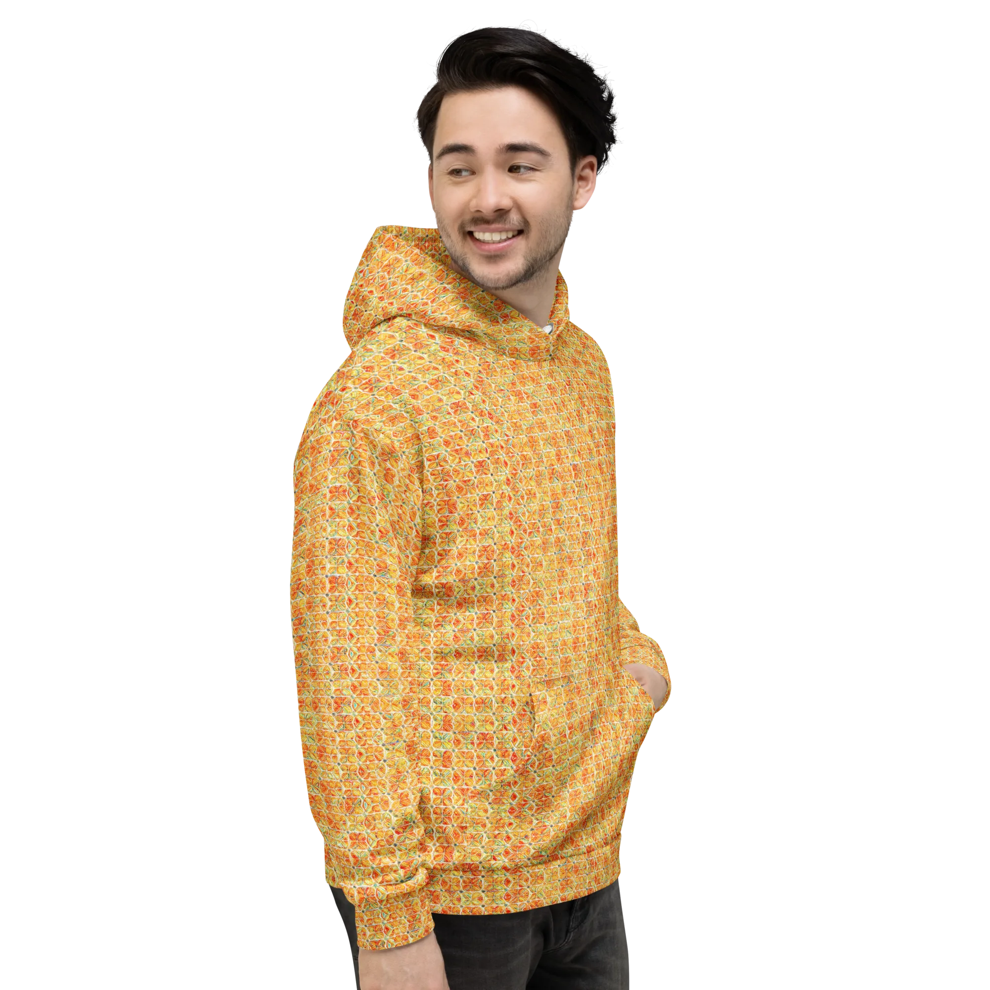 Citrus Mosaic on Hoodie — Right