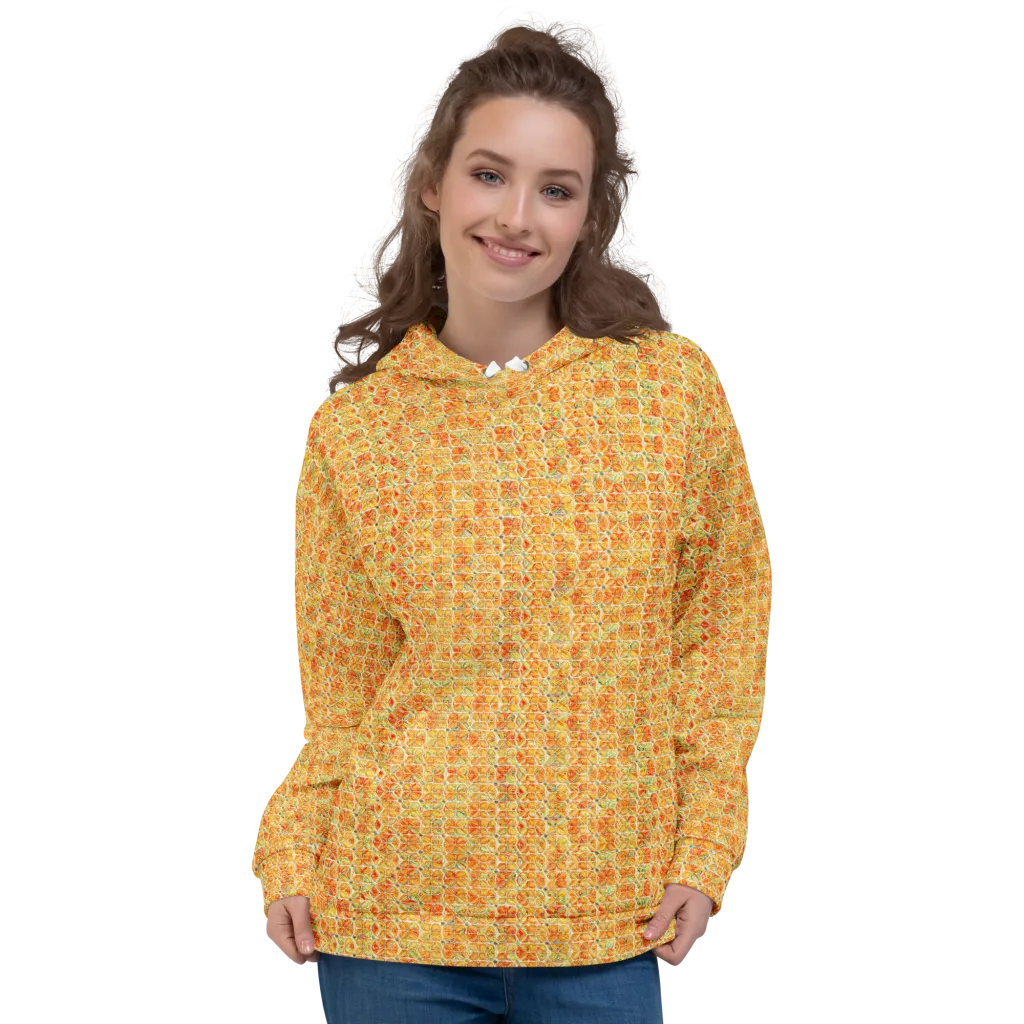 Citrus Mosaic on Hoodie — Front