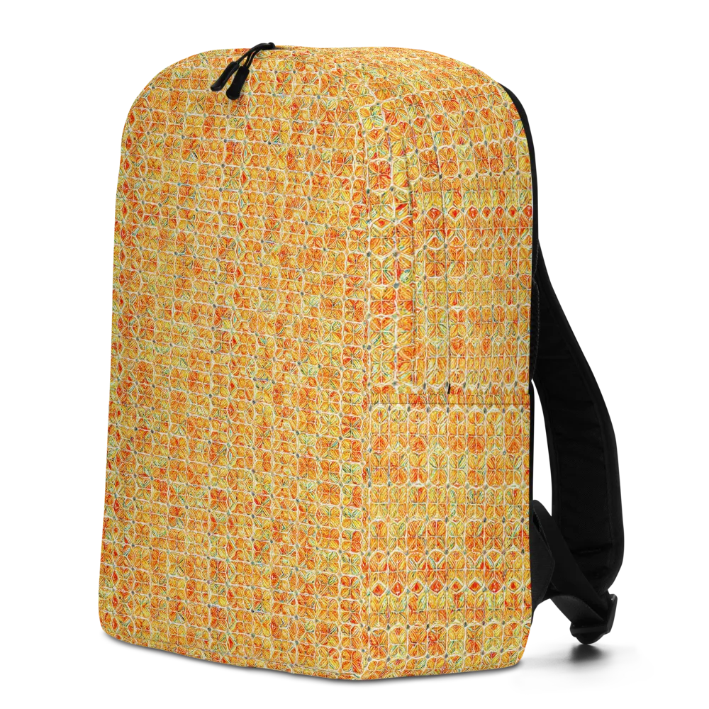 Citrus Mosaic on Minimalist Backpack — Left