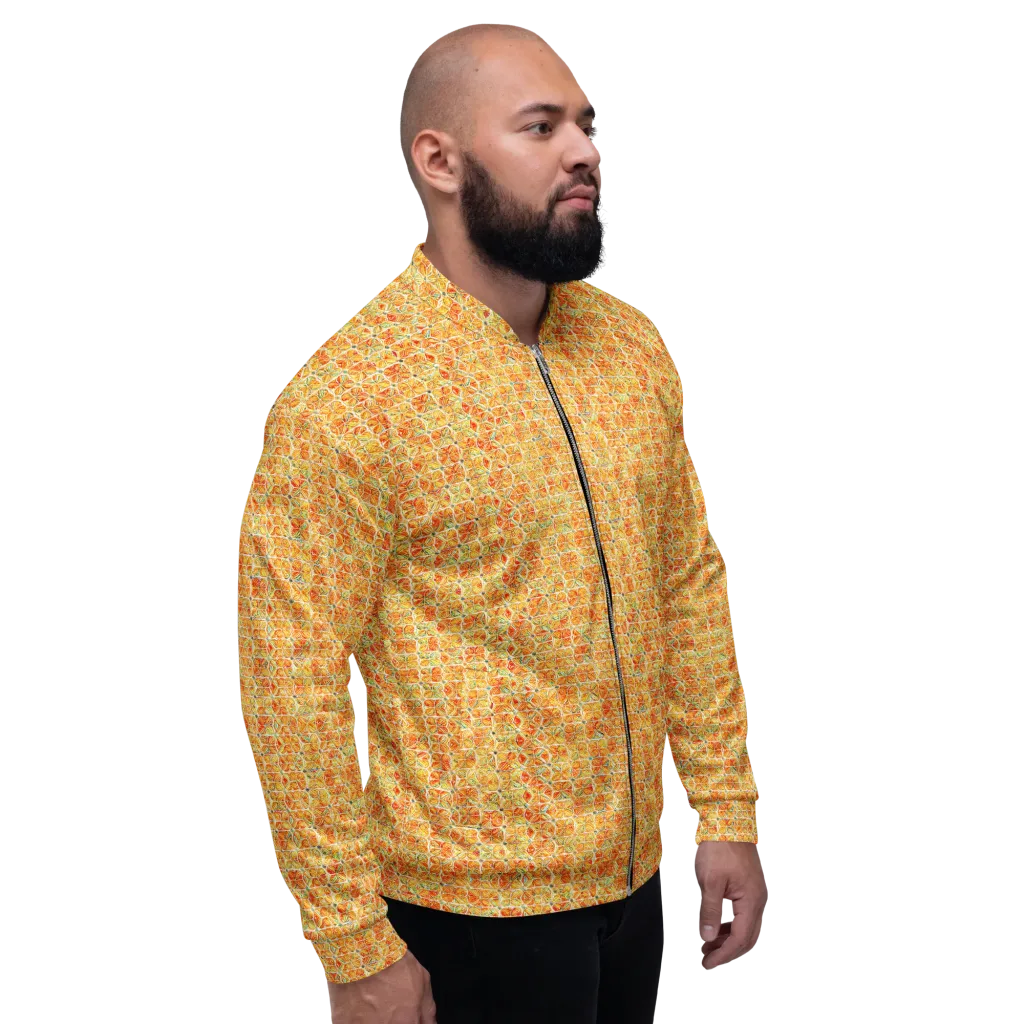 Citrus Mosaic on Bomber Jacket — Right