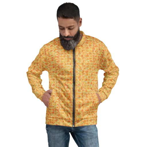 Citrus Mosaic on a Bomber Jacket