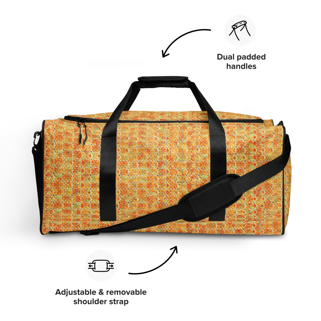 Citrus Mosaic on Duffle Bag — Front
