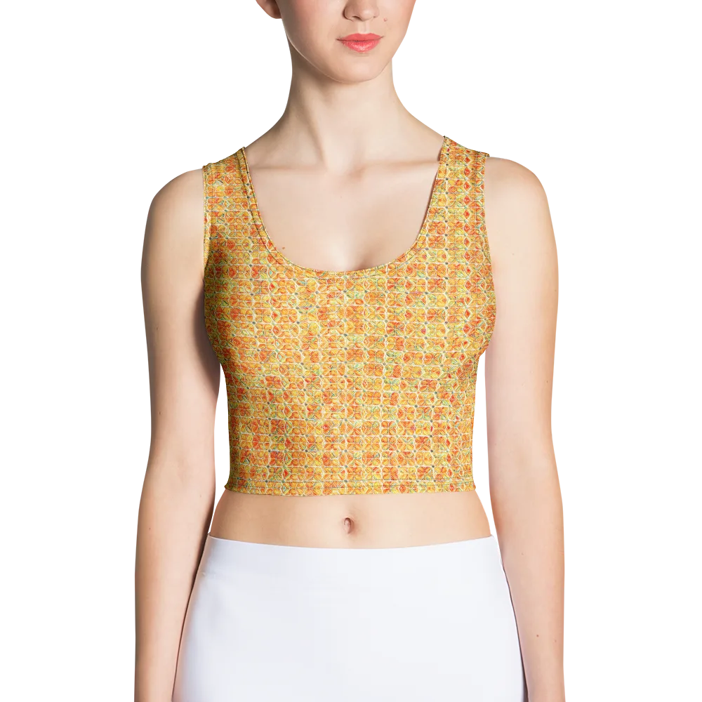Citrus Mosaic on Crop Top — Front