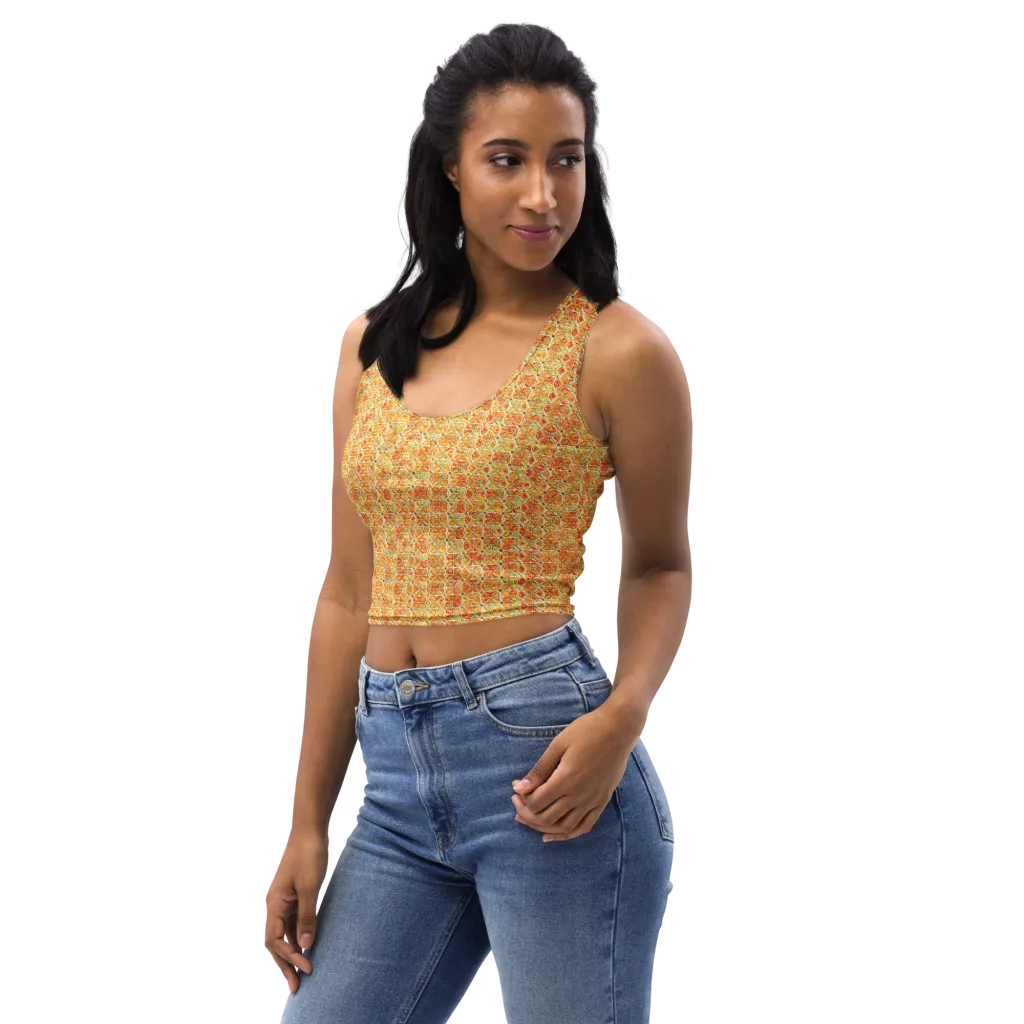 Citrus Mosaic on Crop Top — Left Front