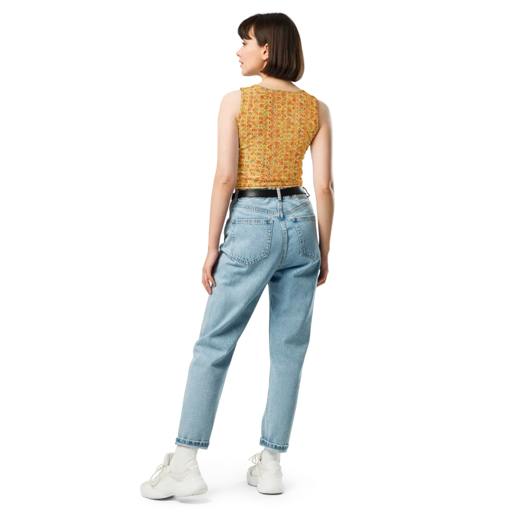 Citrus Mosaic on Crop Top — Back