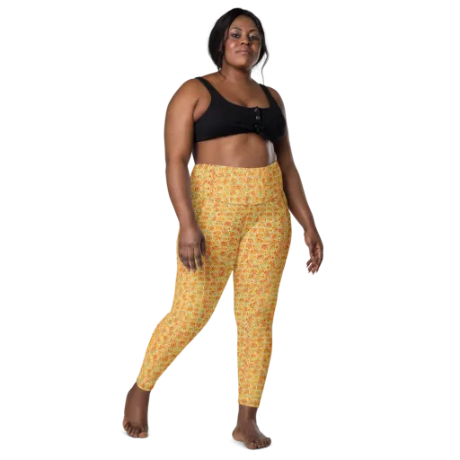 Citrus Mosaic on a Leggings with Pockets