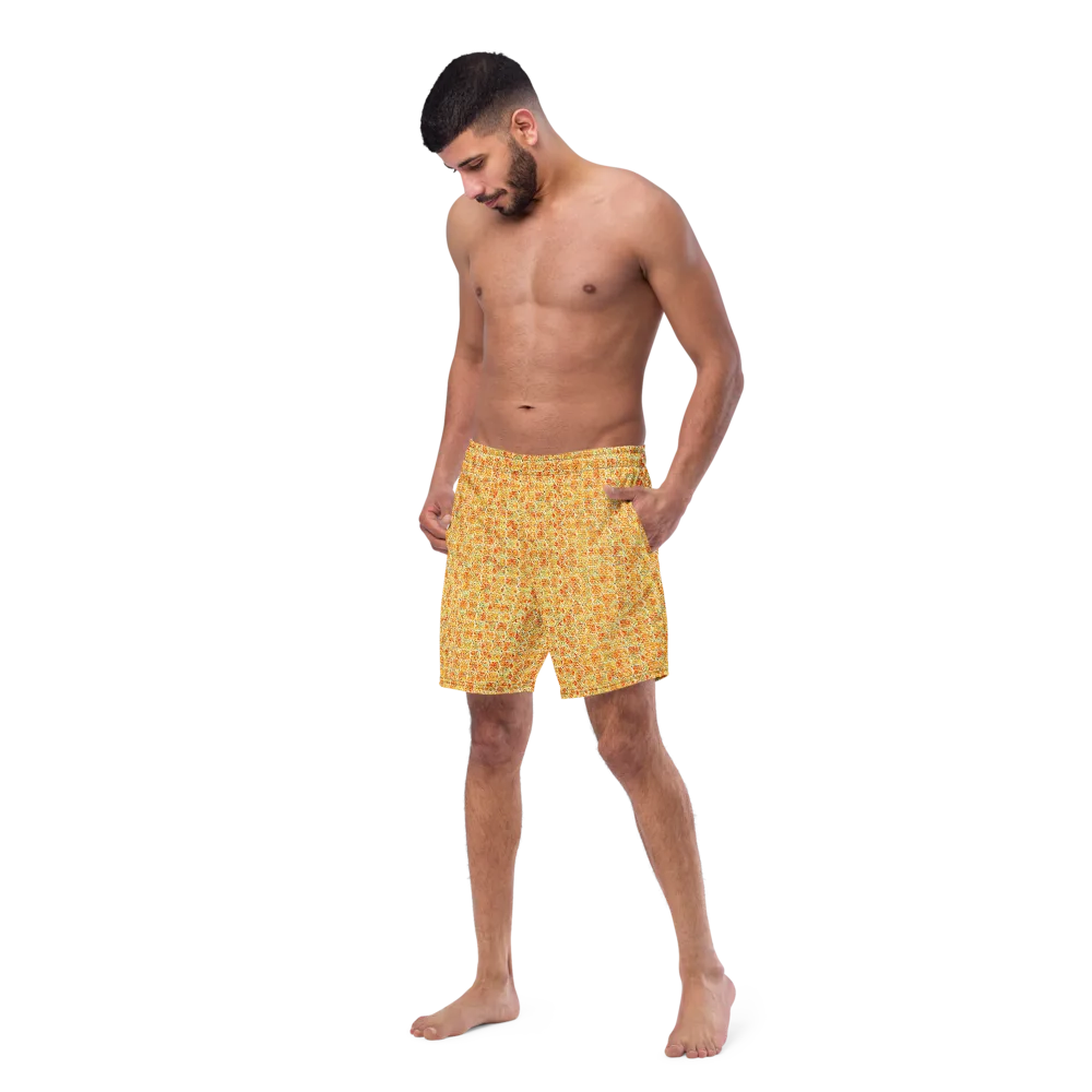 Citrus Mosaic on Swim Trunks — Left Front