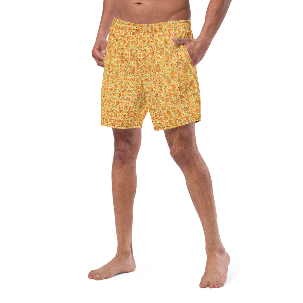 Citrus Mosaic on Swim Trunks — Left Front