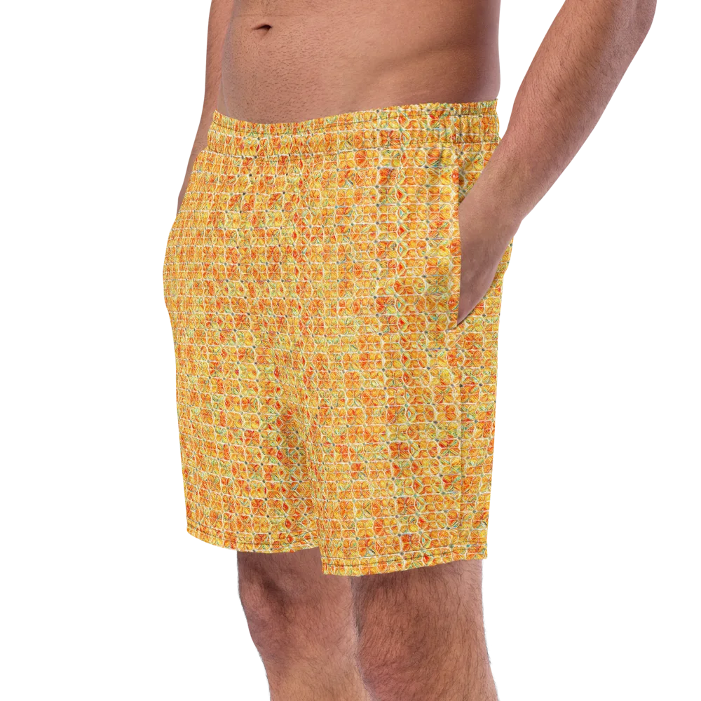 Citrus Mosaic on Swim Trunks — Left Front