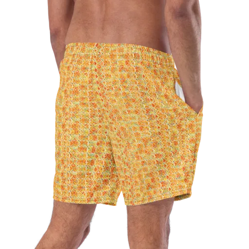 Citrus Mosaic on a Swim Trunks
