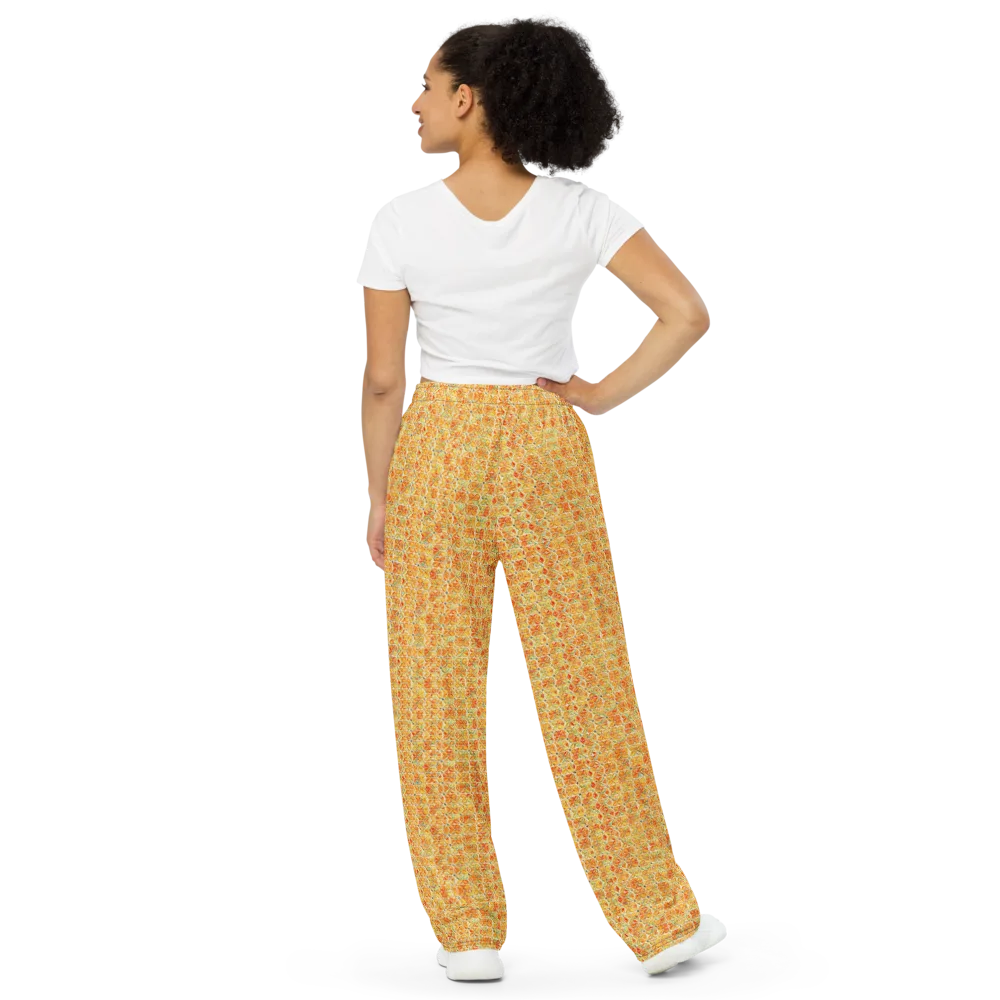 Citrus Mosaic on Wide-Leg Pants — Back