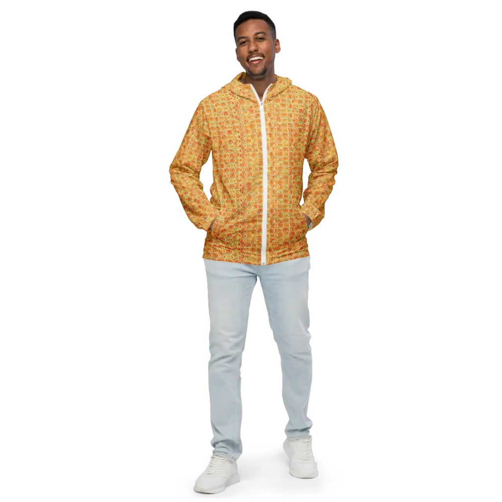 Citrus Mosaic on Men's Windbreaker — Front