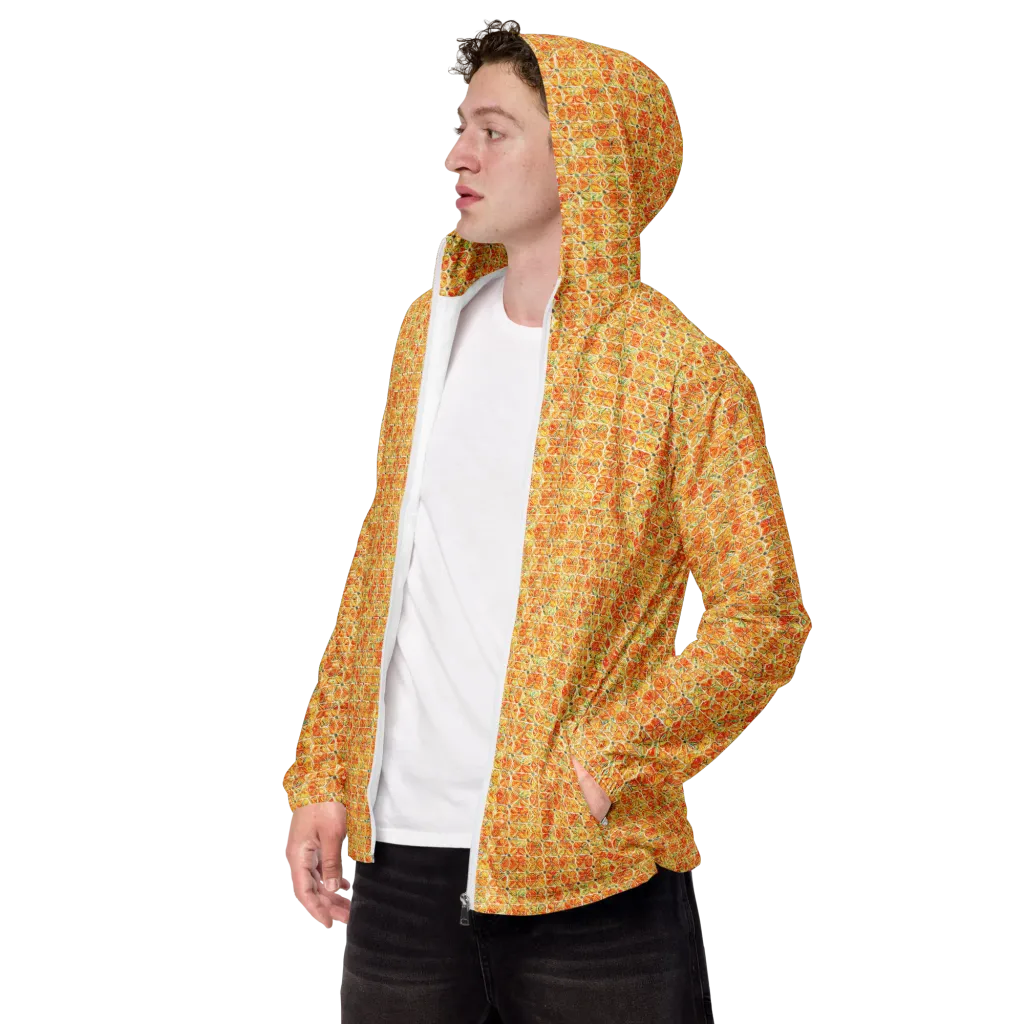 Citrus Mosaic on Men's Windbreaker — Left Front