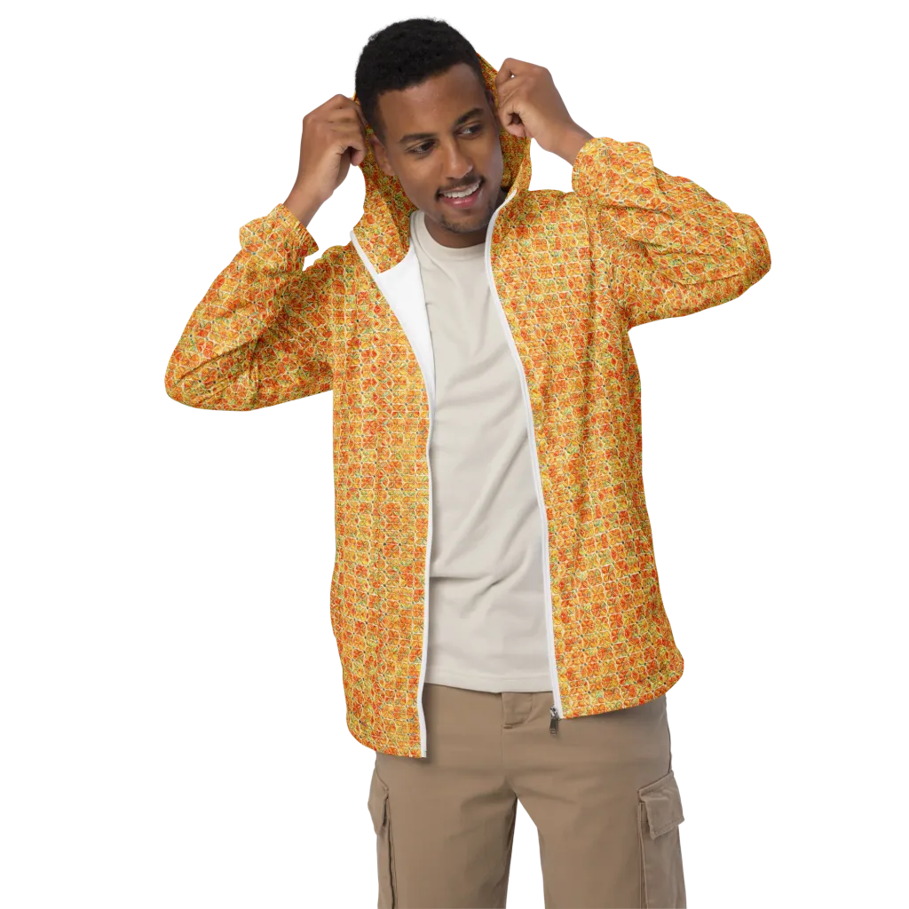 Citrus Mosaic on Men's Windbreaker — Front