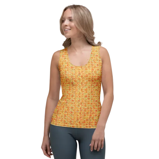 Citrus Mosaic on a Women's Tank Top