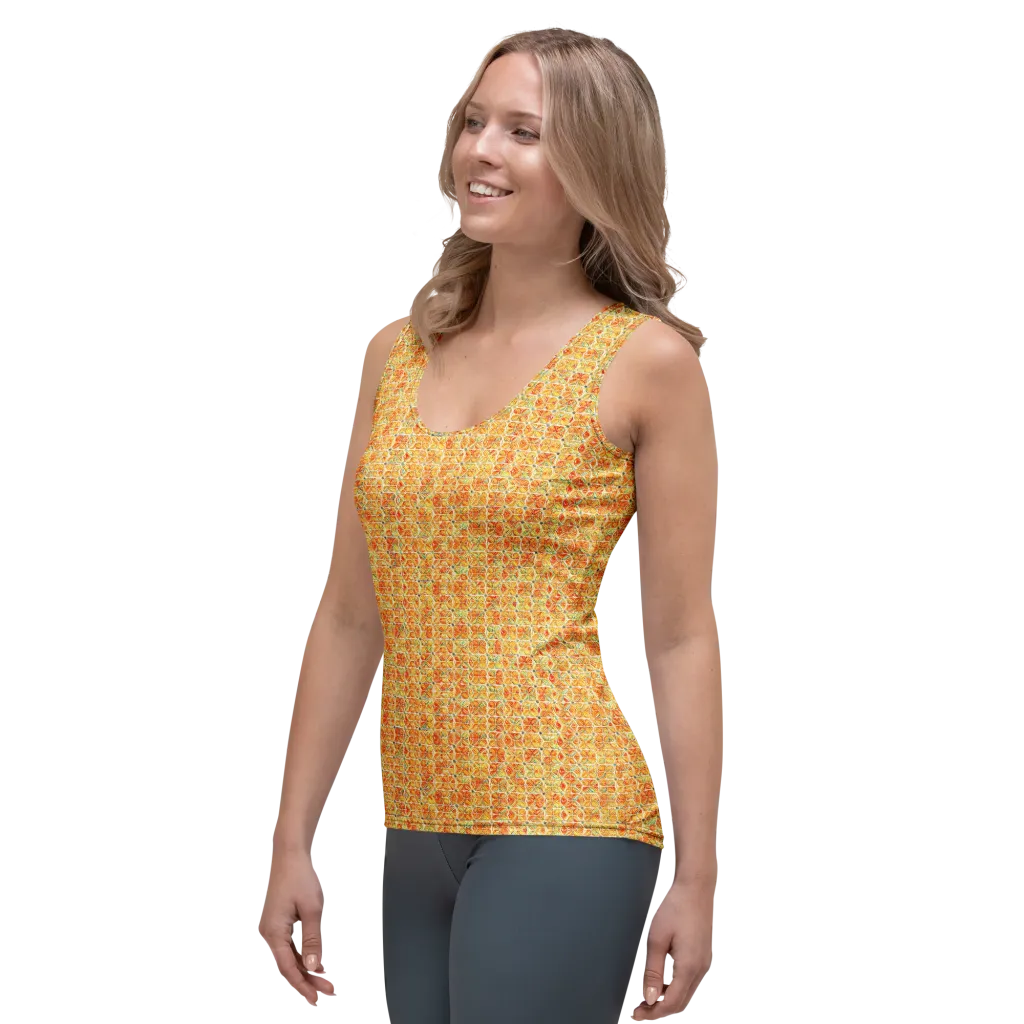 Citrus Mosaic on Women's Tank Top — Left Front