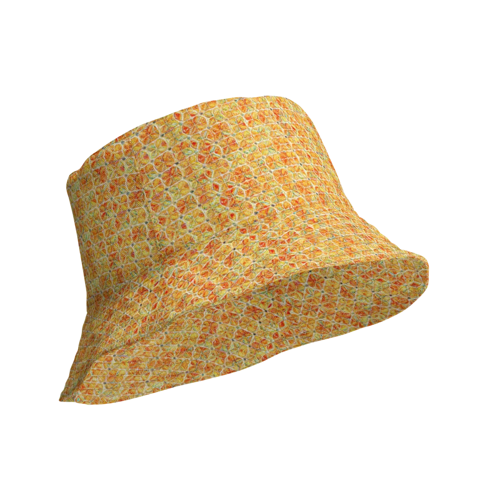 Citrus Mosaic on Reversible Bucket Hat — Product details Outside