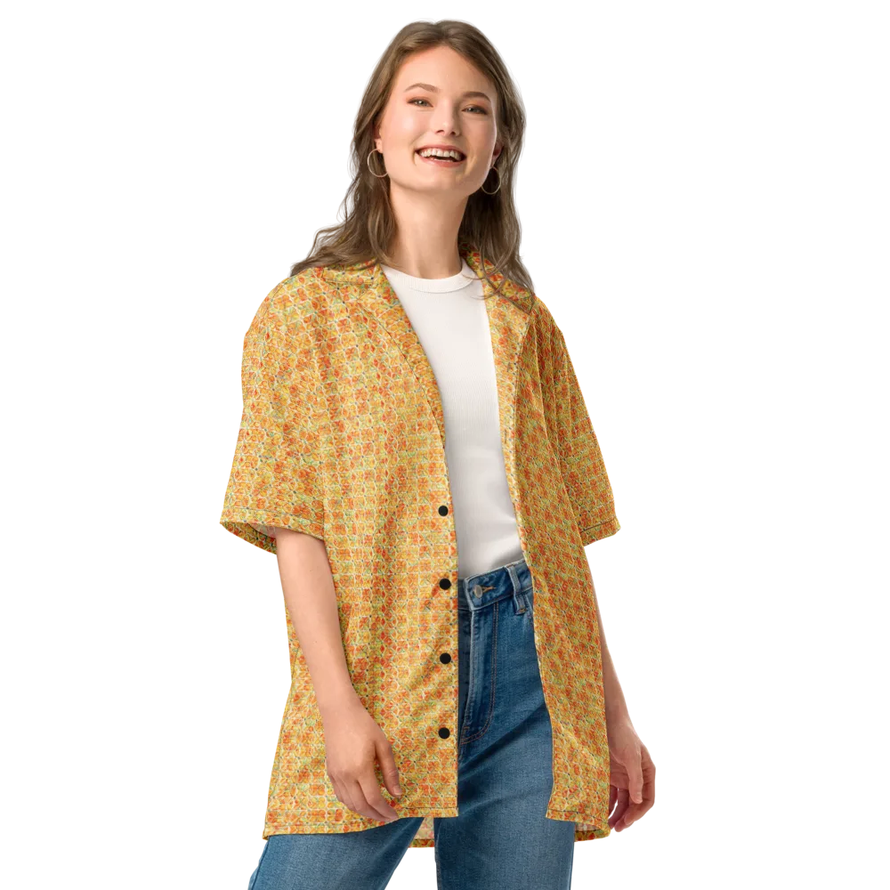 Citrus Mosaic on Button Shirt — Front