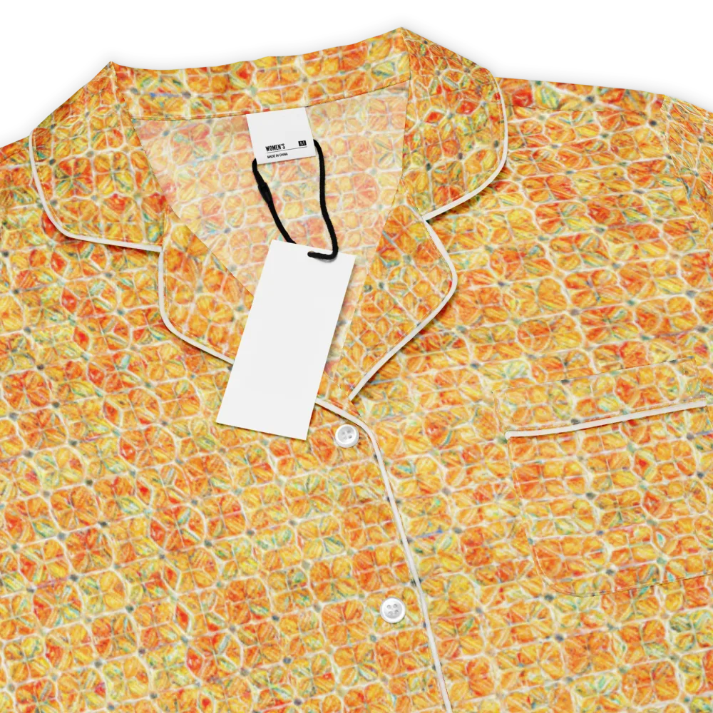 Citrus Mosaic on Women's Short Sleeve Pajama Top — Product details
