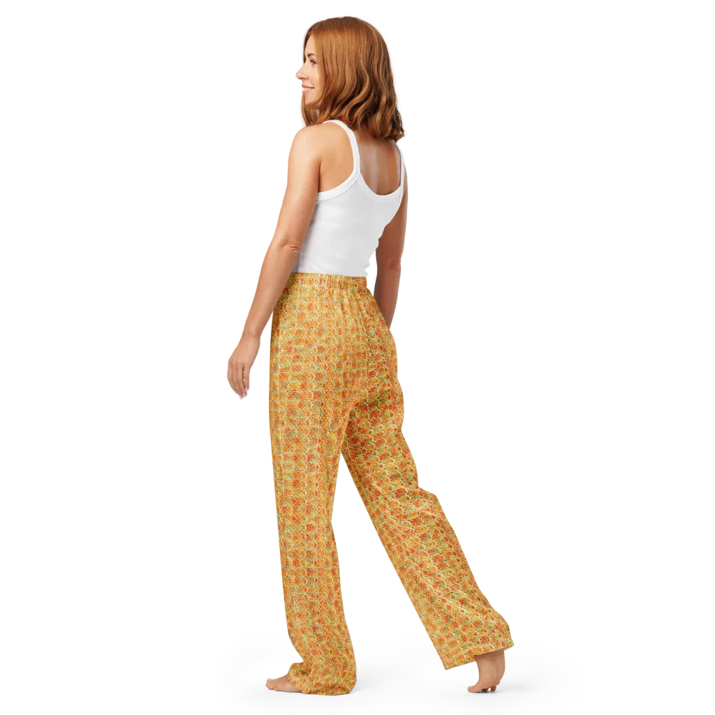 Citrus Mosaic on Women's Pajama Pants — Back