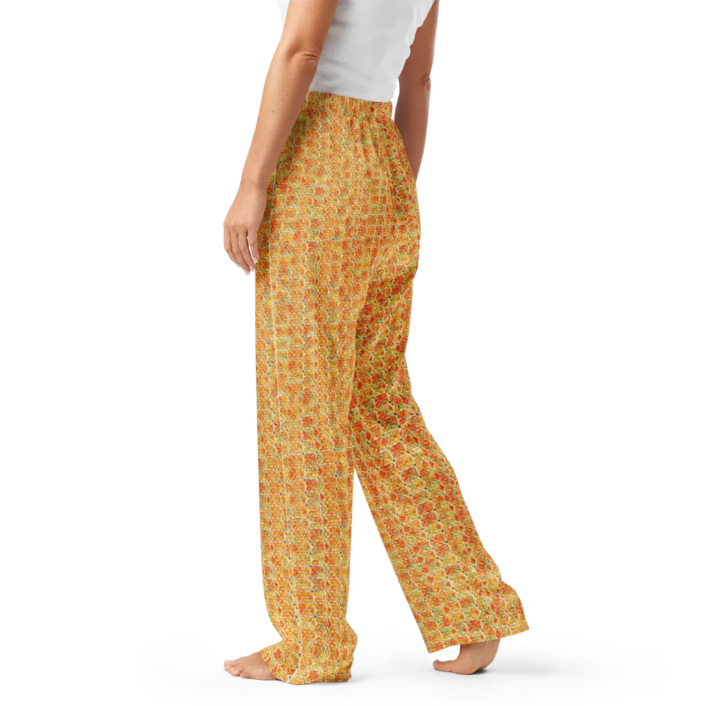Citrus Mosaic on Women's Pajama Pants — Left