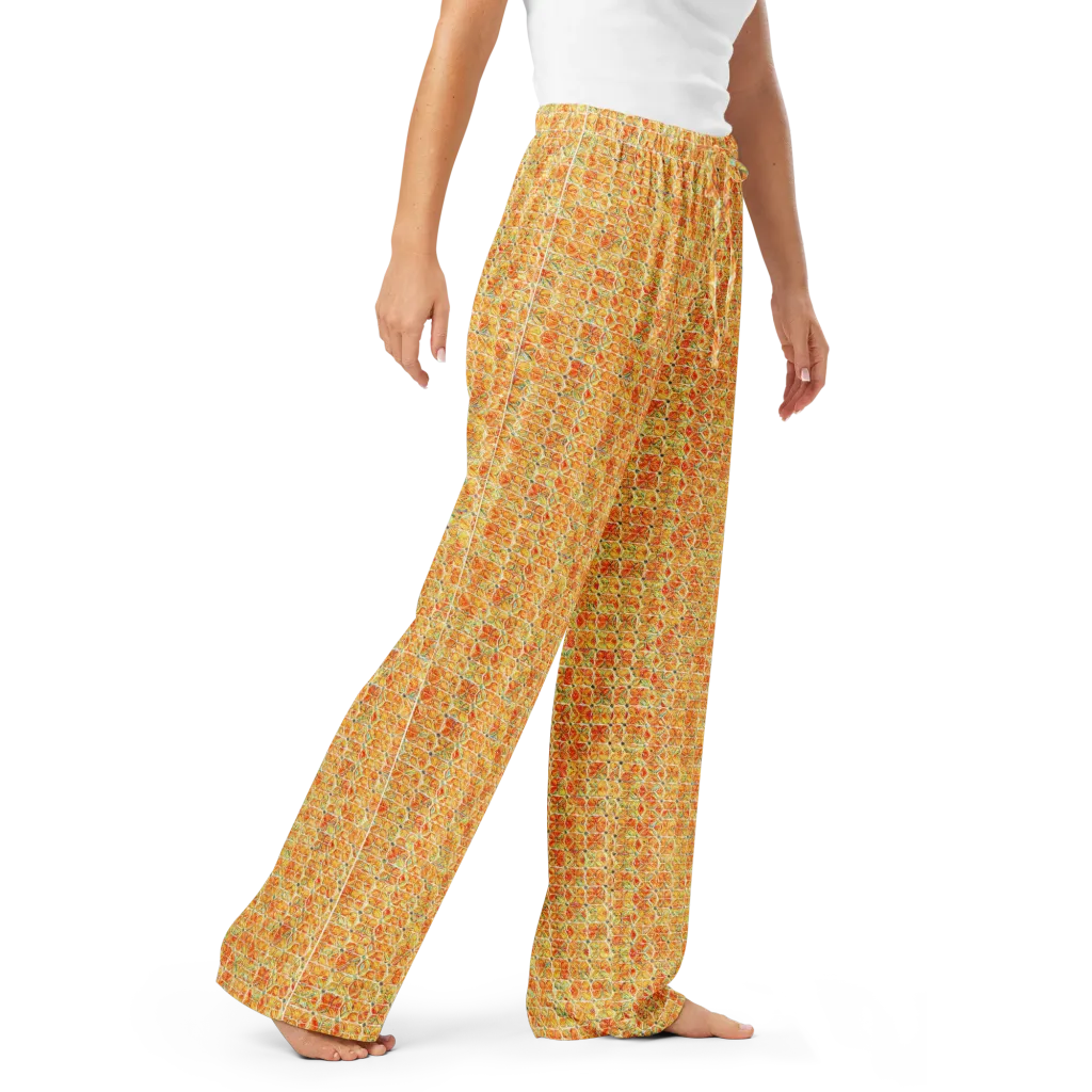Citrus Mosaic on Women's Pajama Pants — Right Front